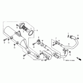 Схема вузла: Вихлопна система для Honda XR650