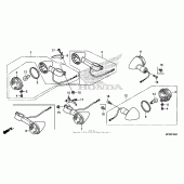 Схема вузла: Поворотники для Honda VT1300 Sabre