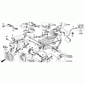 Схема вузла: Передній гальмівний шланг (st1300) для Honda ST1300 Pan-European
