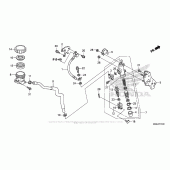 Схема узла: Задний тормозной цилиндр для Honda VFR1200 VFR