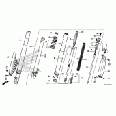 Схема вузла: Вилка передньої осі для Honda CRF150 CRF150RB