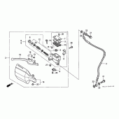 Схема узла: Передний тормозной цилиндр (RP/RR) для Honda XR250
