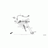 Схема вузла: Бічна підніжка для Honda NC700