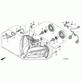 Схема узла: Фара (CBR125RW7/RW9/RWA) для Honda CBR125
