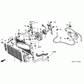 Схема вузла: Радіатор для Honda CB900 Hornet