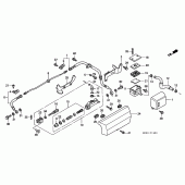 Схема вузла: Задній гальмівний циліндр для Honda GL1500 F6C