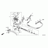 Схема вузла: Головний циліндр зчеплення для Honda GL1800 Gold Wing