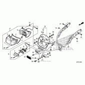 Схема вузла: Taillight + license light (2) для Honda VT1300 Sabre