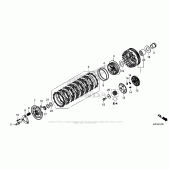 Схема вузла: Clutch (1) для Honda CRF1000 Africa Twin