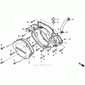 Схема узла: Right crankcase cover 90-91 для Honda CR250