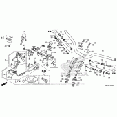 Схема вузла: Верхня траверса & Кліпон керма для Honda VFR1200 Crosstourer