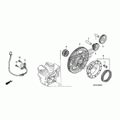 Схема узла: Привод стартера для Honda VT750 Shadow Aero