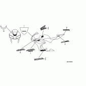 Схема вузла: Mark / stripe (3) для Honda CBR600 CBR600RR