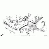 Схема вузла: Задній важіль (Маятник) для Honda VFR800 Interceptor Deluxe