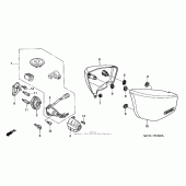 Схема узла: Боковой обтекатель для Honda VTX1800