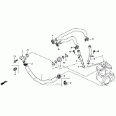 Схема вузла: Water pipe для Honda VT600 Shadow VLX