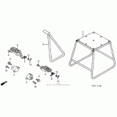 Схема узла: Подножки для Honda CR250