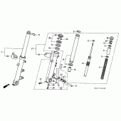 Схема вузла: Вилка передньої осі для Honda CBR1000 CBR1000F