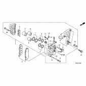 Схема узла: Задний тормозной суппорт для Honda GL1800 Gold Wing