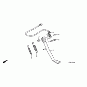 Схема вузла: Центральна підніжка для Honda VT125 Shadow