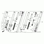 Схема вузла: Вилка передньої осі для Honda GL1500 Valkyrie