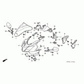 Схема вузла: Передній обтічник для Honda VFR800 VFR