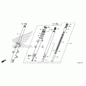 Схема вузла: Вилка передньої осі для Honda CBR300R