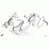 Схема вузла: Side Cover (2) для Honda CRF250 CRF250RL Rally