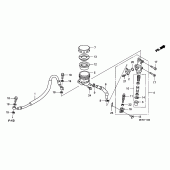 Схема узла: Задний тормозной цилиндр (CBF600S/N) для Honda CBF600