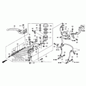 Схема вузла: Перед. гальмівний циліндр (cbr1000ra) для Honda CBR1000 CBR1000RR (ABS) Fireblade