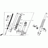 Схема узла: Вилка передней оси для Honda XL600 Transalp