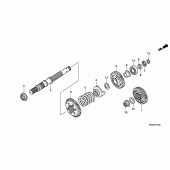Схема узла: Shaft set final для Honda GL1800 Gold Wing