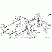 Схема узла: Задний тормозной цилиндр для Honda GL1500 Valkyrie Deluxe