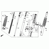 Схема вузла: Передня вилка 91-92 для Honda XR600