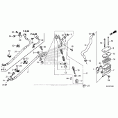 Схема вузла: Задній гальмівний циліндр для Honda CRF250 CRF250RL Rally