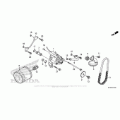 Схема вузла: Масляний фільтр і маслонасос для Honda VT1300 Fury