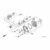 Схема вузла: Водяний насос для Honda GL1500 F6C