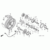 Схема вузла: Заднє колесо для Honda VFR800 VFR