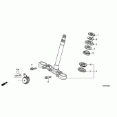 Схема узла: Рулевая траверса для Honda VTR250 VTR