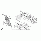 Схема вузла: Задній амортизатор для Honda CRF250 CRF250RL Rally