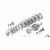 Схема вузла: Зчеплення для Honda VT750 Shadow Aero