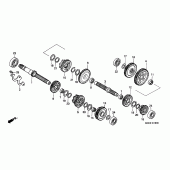 Схема вузла: Трансмісія для Honda VT1100 Shadow Sabre