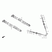 Схема узла: Распредвал и Клапан для Honda CBR1100XX Blackbird