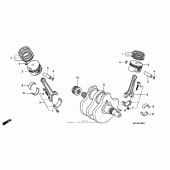 Схема вузла: Колінчастий вал для Honda VT600 Shadow VLX Deluxe