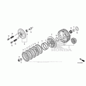 Схема вузла: Зчеплення для Honda CB300F