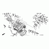 Схема вузла: Головка циліндра (fr.) Для Honda VTX1800