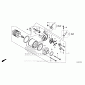 Схема вузла: Стартер електричний для Honda CRF250 CRF250L