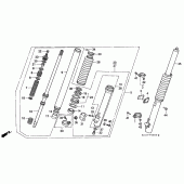 Схема узла: Вилка передней оси для Honda XR250