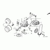 Схема узла: Масляный фильтр/маслонасос для Honda NV600 Shadow