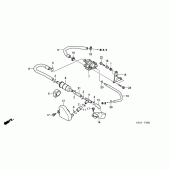 Схема узла: Система индукции воздуха для Honda XR125